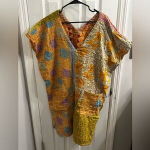 Reversible Floral Kantha Tunic Top